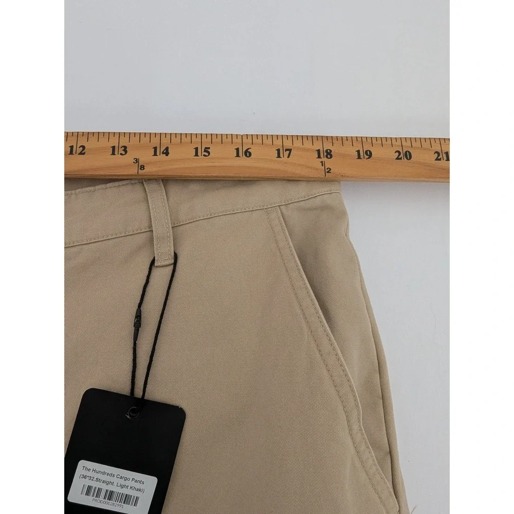 The Hundreds Cargo Pants Mens 36x32 Straight Khaki Cotton Travel Outdoors New - Picture 4 of 9